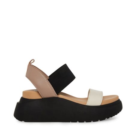 Sandalias de Plataforma Steve Madden Cruise Mujer Beige Negras Blancas | ES RG013S